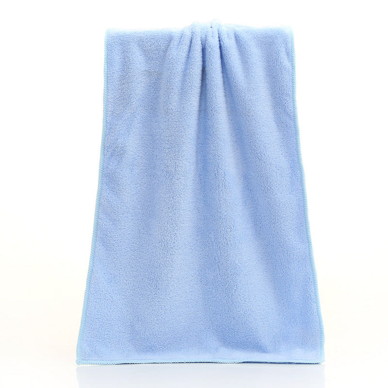 HKM-015187 High-Density Coral Fleece Microfiber Towel - 34x75cm, Polyester Fiber Composition