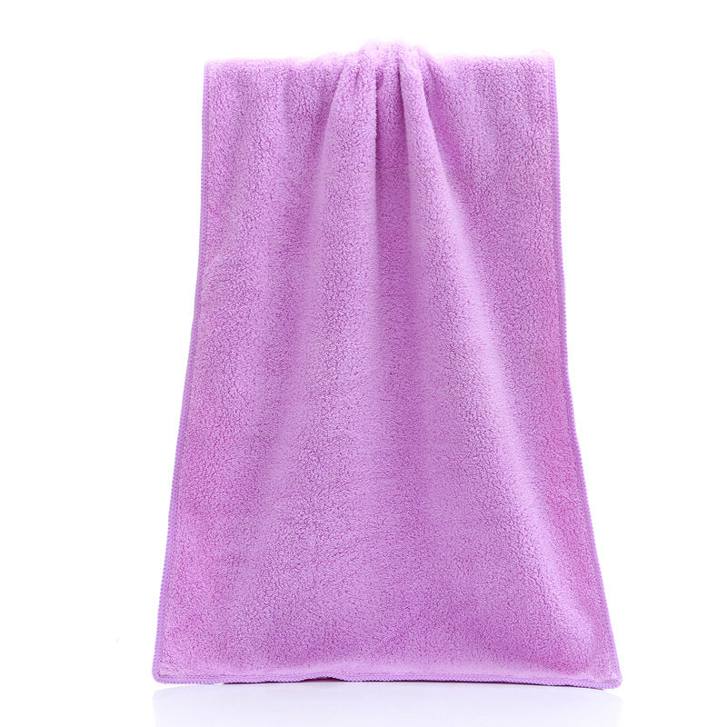 HKM-015187 High-Density Coral Fleece Microfiber Towel - 34x75cm, Polyester Fiber Composition