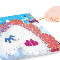 HKM-015187 Rainbow String Art Craft Kit - DIY Unicorn Toys Set for Kids Aged 5+