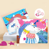 HKM-015187 Rainbow String Art Craft Kit - DIY Unicorn Toys Set for Kids Aged 5+