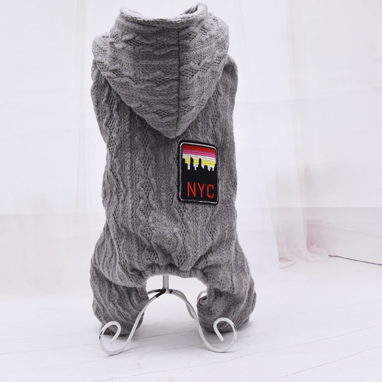 HKM-015251 Cozy Wool Sweater with Velvet Lining for All Pets