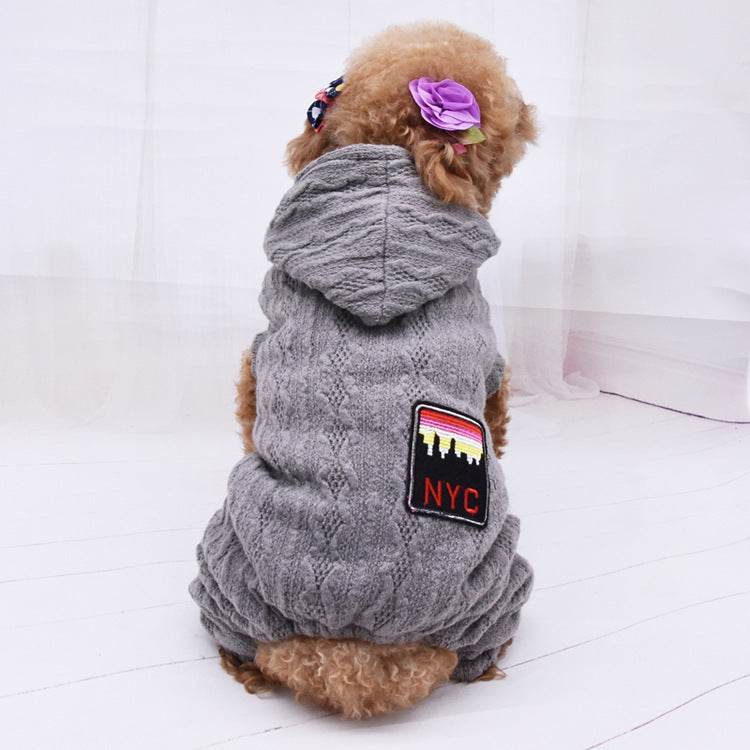HKM-015251 Cozy Wool Sweater with Velvet Lining for All Pets