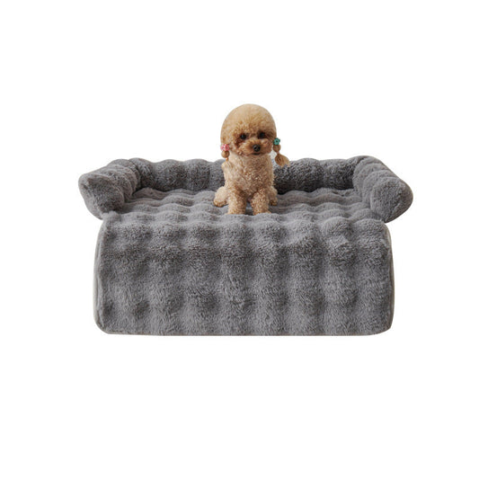 HKM-015379 Thick Plush Thermal Dog Mat with Non-Slip Base, 75x75cm