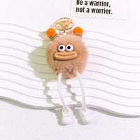 HKM-015443 Cute Cartoon Plush Keychain Doll for Kids - Small Coal Ball Car Accessory