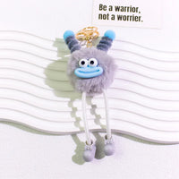 HKM-015443 Cute Cartoon Plush Keychain Doll for Kids - Small Coal Ball Car Accessory