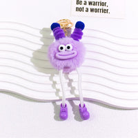 HKM-015443 Cute Cartoon Plush Keychain Doll for Kids - Small Coal Ball Car Accessory