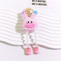 HKM-015443 Cute Cartoon Plush Keychain Doll for Kids - Small Coal Ball Car Accessory