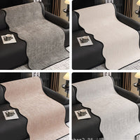 HKM-015443 Universal Chenille Sofa Cushion - Non-Slip Cover in Striped and Solid Colors (Brown, Beige, Light Gray, Dark Gray)