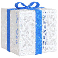 HKM-015571 Illuminated Christmas Gift Box Set with 64 LEDs, 8 Lighting Modes, Warm White - 3 Pieces