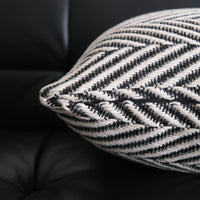 HKM-015571 Simple Herringbone Wool Pillowcase - Modern Striped Design, Multiple Sizes Available