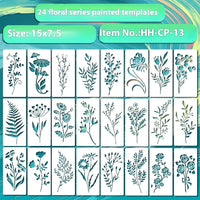 HKM-015699 Floral Spray Painting Template Set with Various Designs and Textures