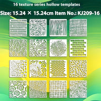 HKM-015699 Floral Spray Painting Template Set with Various Designs and Textures