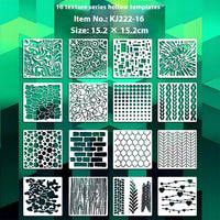HKM-015699 Floral Spray Painting Template Set with Various Designs and Textures