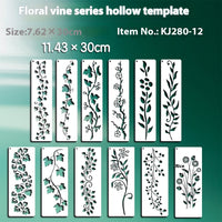 HKM-015699 Floral Spray Painting Template Set with Various Designs and Textures