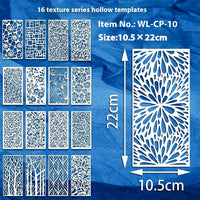 HKM-015699 Floral Spray Painting Template Set with Various Designs and Textures