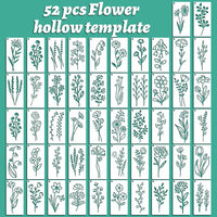 HKM-015699 Floral Spray Painting Template Set with Various Designs and Textures