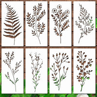 HKM-015699 Floral Spray Painting Template Set with Various Designs and Textures