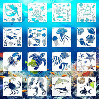 HKM-015699 Floral Spray Painting Template Set with Various Designs and Textures