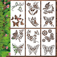 HKM-015699 Floral Spray Painting Template Set with Various Designs and Textures