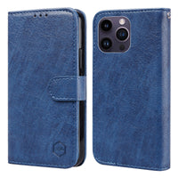 HKM-015699 Lightweight Oil Leather Flip Phone Case with Card Slot - Available in Various Colors