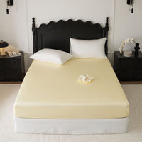 HKM-015763 Light Luxury Solid Purple Tencel Lyocell Fiber Bed Sheet