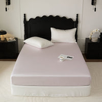 HKM-015763 Light Luxury Solid Purple Tencel Lyocell Fiber Bed Sheet