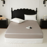 HKM-015763 Light Luxury Solid Purple Tencel Lyocell Fiber Bed Sheet