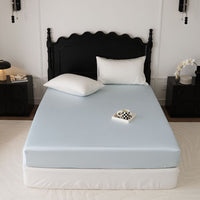 HKM-015763 Light Luxury Solid Purple Tencel Lyocell Fiber Bed Sheet