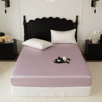 HKM-015763 Light Luxury Solid Purple Tencel Lyocell Fiber Bed Sheet