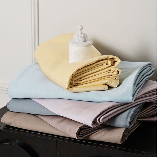HKM-015763 Light Luxury Solid Purple Tencel Lyocell Fiber Bed Sheet