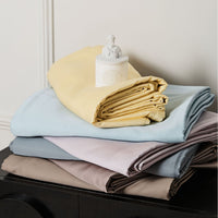 HKM-015763 Light Luxury Solid Purple Tencel Lyocell Fiber Bed Sheet