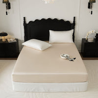 HKM-015763 Light Luxury Solid Purple Tencel Lyocell Fiber Bed Sheet