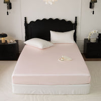 HKM-015763 Light Luxury Solid Purple Tencel Lyocell Fiber Bed Sheet