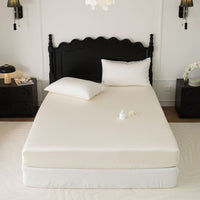 HKM-015763 Light Luxury Solid Purple Tencel Lyocell Fiber Bed Sheet