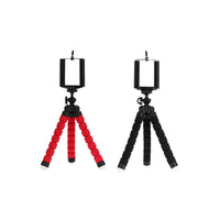 HKM-015827 Three-Legged Octopus Tripod for Smartphones - Compatible with iPhone Models, Multi-Function Holder in Black, Blue, Red