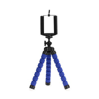 HKM-015827 Three-Legged Octopus Tripod for Smartphones - Compatible with iPhone Models, Multi-Function Holder in Black, Blue, Red
