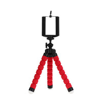 HKM-015827 Three-Legged Octopus Tripod for Smartphones - Compatible with iPhone Models, Multi-Function Holder in Black, Blue, Red