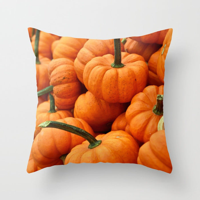 HKM-015891 Halloween Pumpkin Cushion Cover - American Country Style, Polyester Material with PP Cotton Filling