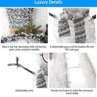 HKM-016211 Collapsible LED Snowman Decoration Light with Warm White Glow for Christmas