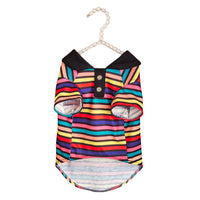 HKM-016275 Striped Polo Shirt for Pets - Stylish and Comfortable Sweater, Available in Multiple Sizes