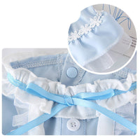 HKM-016275 Thin Cat Princess Dress for Small Dogs - Black & Blue, XS to XXL