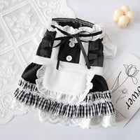 HKM-016275 Thin Cat Princess Dress for Small Dogs - Black & Blue, XS to XXL