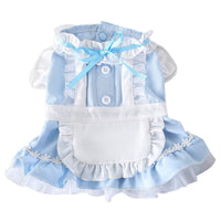HKM-016275 Thin Cat Princess Dress for Small Dogs - Black & Blue, XS to XXL