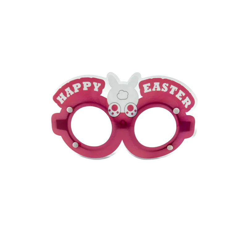 HKM-016595 Easter Cartoon Rabbit Egg PVC Glasses for Children's Party Decoration and Photo Props
