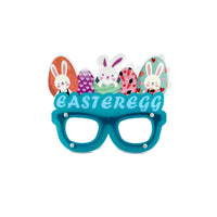 HKM-016595 Easter Cartoon Rabbit Egg PVC Glasses for Children's Party Decoration and Photo Props