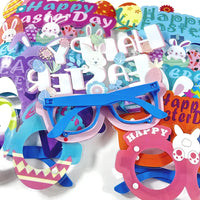 HKM-016595 Easter Cartoon Rabbit Egg PVC Glasses for Children's Party Decoration and Photo Props