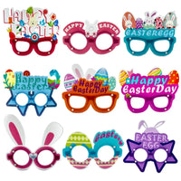 HKM-016595 Easter Cartoon Rabbit Egg PVC Glasses for Children's Party Decoration and Photo Props
