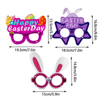 HKM-016595 Easter Cartoon Rabbit Egg PVC Glasses for Children's Party Decoration and Photo Props