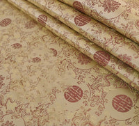 HKM-016595 Nylon Handmade Silk Satin Brocade Fabric for Skirts, Shirts, Wedding Dresses, and More - 90cm Wide, 190g/㎡