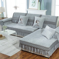 HKM-016659 Thick Plush Sofa Cover for Universal Combination Sofas in Multiple Elegant Colors